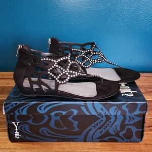 Y-NOT gemmed dress sandals​